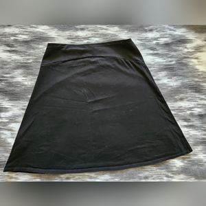 Patagonia a-line jersey knit mini skirt knee length black size small